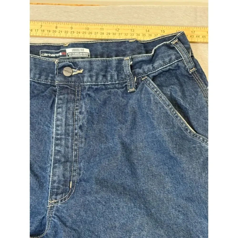 Carhartt Cat 2 Loose Fit Mens Carpenter Jeans 36x34